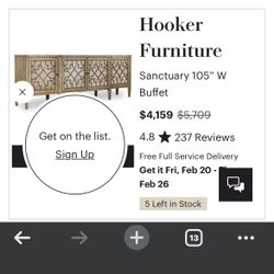 Tv Credenza Console 105 Inches Solid Wood 