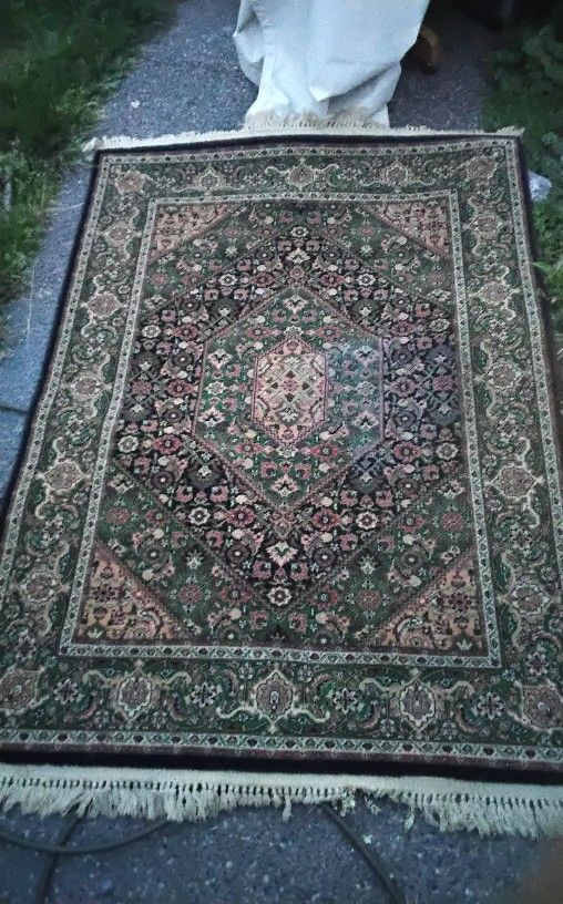 Oriental Persian Rug Karistan Carpet Antique Style Traditional Pattern Medium Sized Area Rug