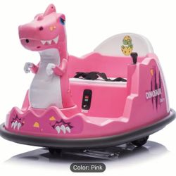 12volt 4.5 Ah Pink Dinosaur ride On bumper Car . 