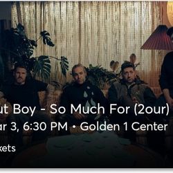 Fall Out Boy Golden 1 Center Two Tickets