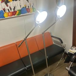 2 Modern Floor Lamps-good Condition-$50