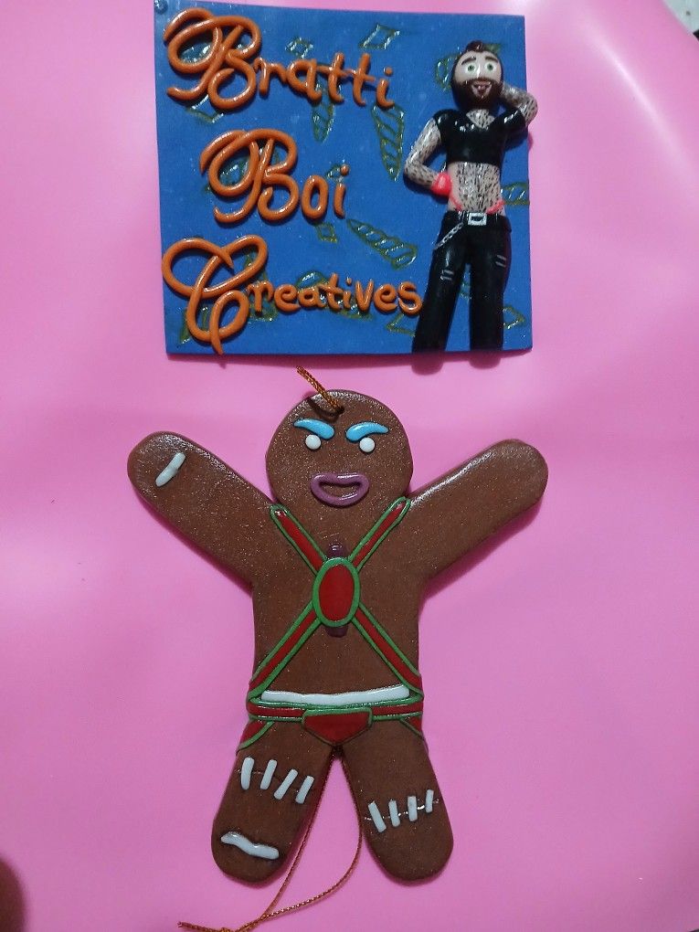 Handmade Cinnaman BDSM Gingerbread Man