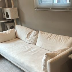 West Elm Linen Sofa