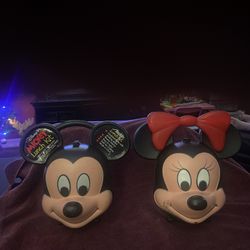 Disney Mickey & Minnie Mouse Head Lunch Boxes,  1 Thermos included, Aladdin 1989