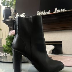 Black Leather Booties 