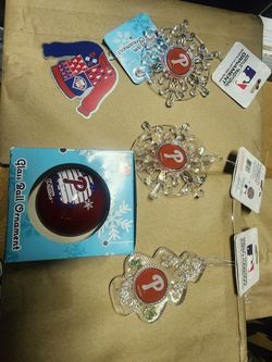 Philadelphia PHILLIES Christmas Ornaments!