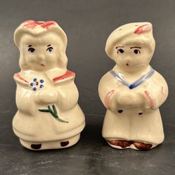 Vintage Shawnee Pottery Sailor Boy & Little Bo Peep 3" Salt and Pepper Shakers
