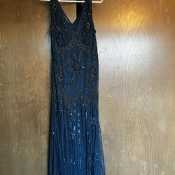 Blue Beaded Dress