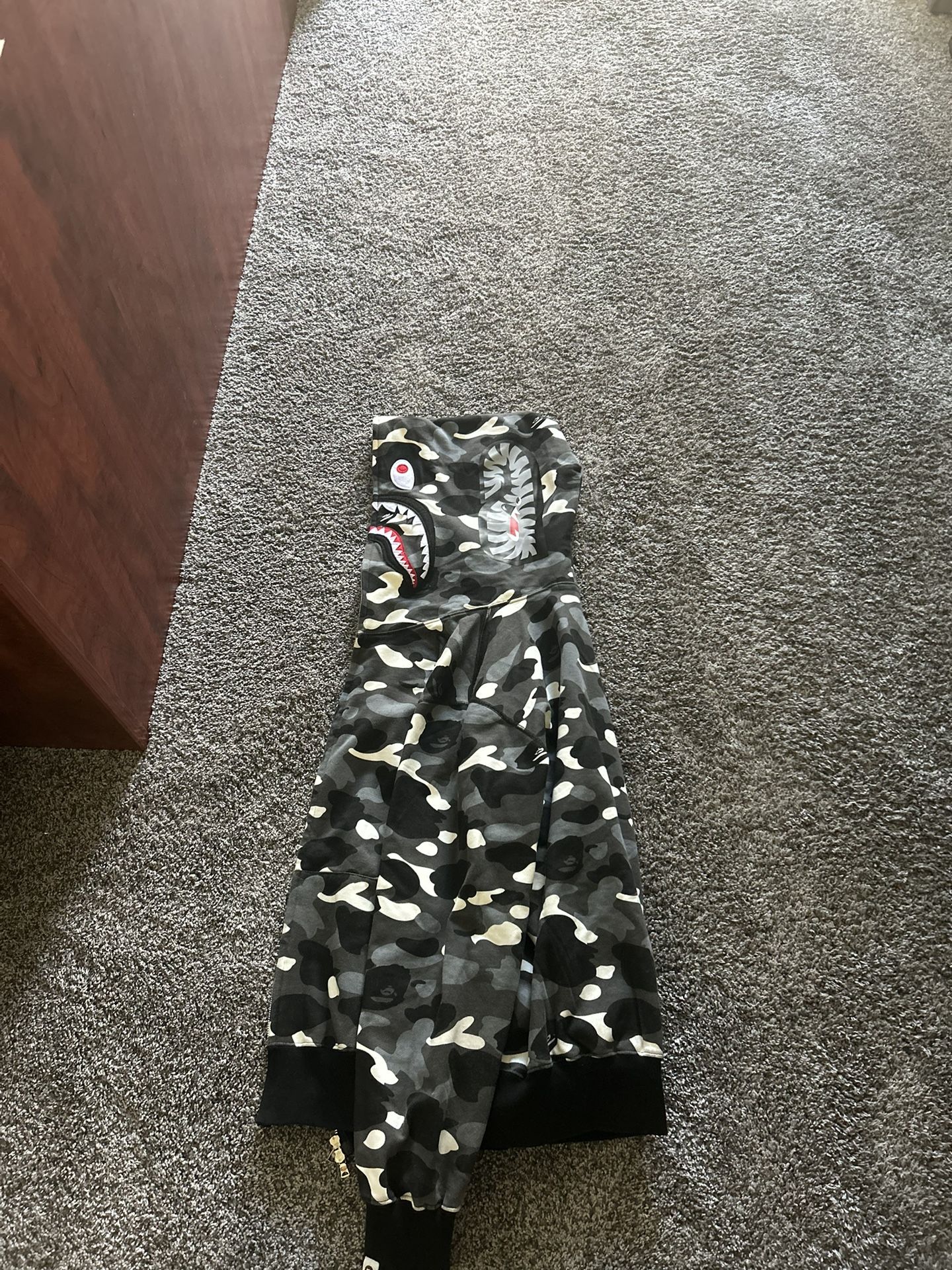 Bape X Black White Camo Size Large