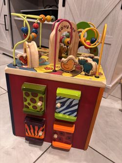 B Toys Wooden Activity Cube