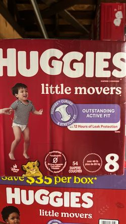 Huggies Little Movers Size 8 Diapers 54 Count
