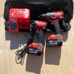 Milwaukee Drills Set.  Used. Close To New