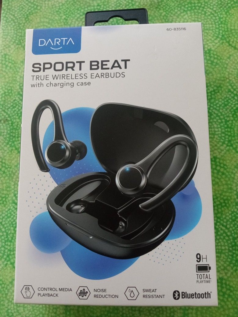 DARTA SPORT BEAT BLUETOOTH NOISE REDUCTION TRUE WIRELESS EARBUDS WITH CHARGING CASE 