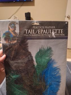 Peacock Tail/Epaulette Costume Accessory-Adult O/S Multi-1 Pc