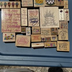 Birthday Rubber Stamps Never Used
