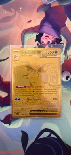 Mega Greninja EX Gold Pokémon Card 122/086