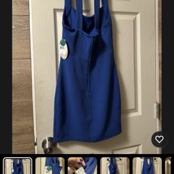 Social Code Royal Blue Halter Bodycon Mini Dress Juniors Size 5 Sleeveless
