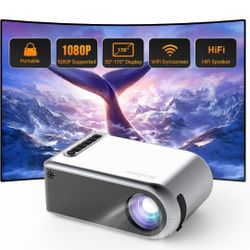 Small Portable Projector Supported Full HD 1080P and WiFi for iPhone or Android 