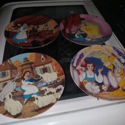 Vintage 1993-4 Disney Knowles Limited Edition Set Of 4 Plates 