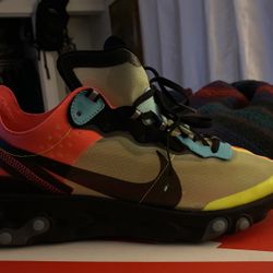 NIKE React Element 87 ( volt/ Racer Pink)