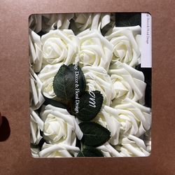 Faux White roses