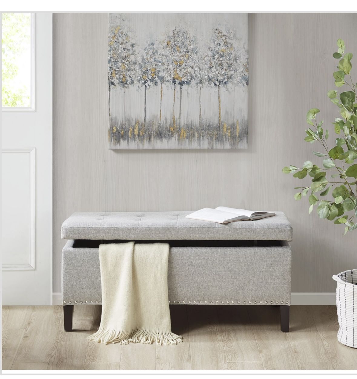 Madison Park Frances Tufted Storage ottoman