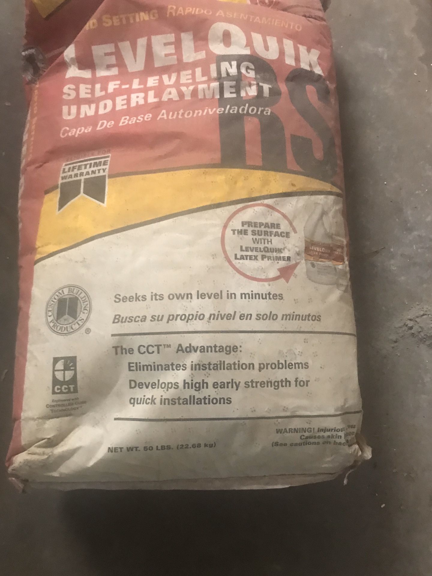 50lb bag leveling compound