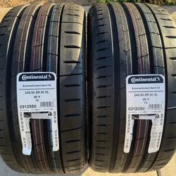 BRAND NEW 245/30ZR20 Continental ExtremeContact Sport 02 Tires Like Michelin Pilot Sport 4S 245-30-20 245 30 20 $300 EACH