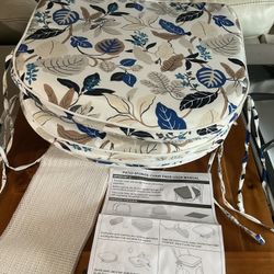 Outdoor Patio Chair Cushions Set Of 2 - NEW