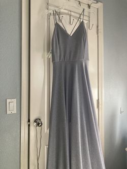 Windsor Long Dress XL Womens Light Blue Silver