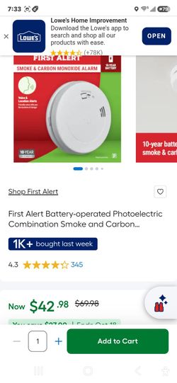 New First Alert Smoke & Carbon Monoxide Alarm