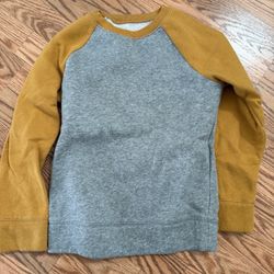Boys Yellow Gold Gray Sweatshirt Size 7