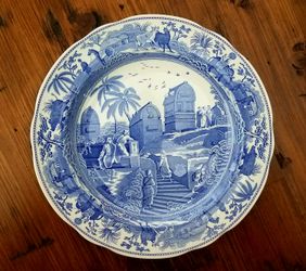SPODE BLUE ROOM COLLECTION/ CARAMANIAN SCENES PLATE