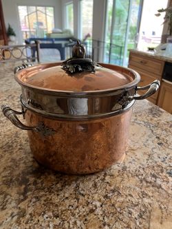 Ruffoni Copper Pasta Pot with Pasta Insert - 8qt