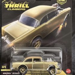 Hot Wheels Premium CHASE 0/5  '55 Chevy Bel Air Gasser Gold Car Culture