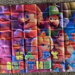 Mario Birthday Banners 