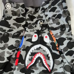 BAPE 🦍 ABC CAMO SHARK 🦈 FULL ZIP HOODIE 🏆 