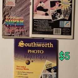 3 Different Kinds of inkjet photo paper over 100 sheets  $5

