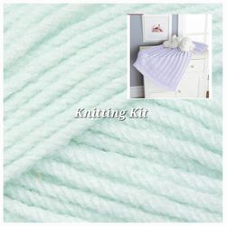 Mary Maxim Kiwi Lace Chevron Blanket Knitting Kit