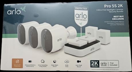 Arlo Pro 5S 2K 3-Camera Security Bundle