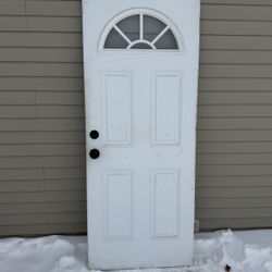 32" X 80" White Steel Entry Door