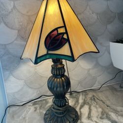 Beautiful Stained Glass Desk Lamp, Vintage, with Tulip Design, $50