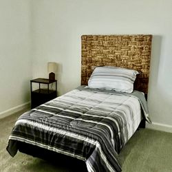 Twin bed with mattress - $95