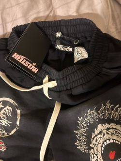 Hellstar Shorts, black white and red size SMALL mens