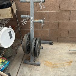 Weight Rack And Weight Plates