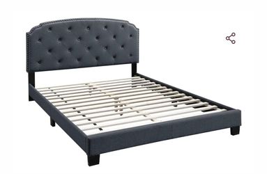 Queen bed, Charcoal in Color