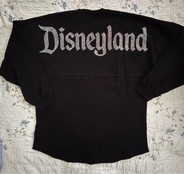 Disneyland Parks Rhinestone Encrusted Bling Black Spirit Jersey Adult Medium