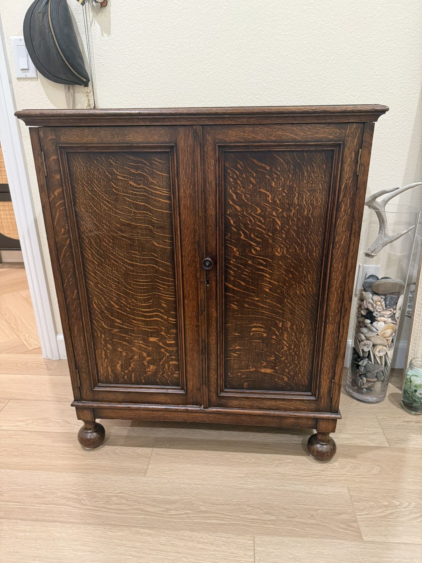 Antique Wood Cabinet From England