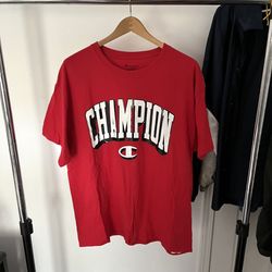 Champion Big Logo Red T Shirt