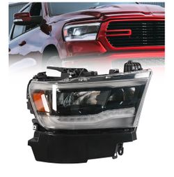 For 2019-2023 RAM 1500 Passenger Right Black Full LED Reflector Headlight DRL